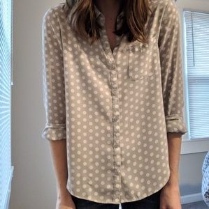 Loft Polkadot Button-Down